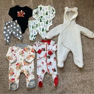 Lot of 0-3 Months Gender-Neutral Holiday Clothes